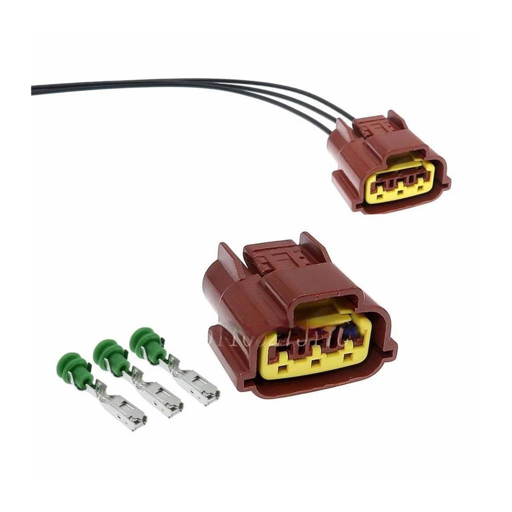 1 Satz 3-poliger 6098-0142 Automotive Wasserdichter Stecker TPS Drosselklappenstellungssensor Automotive Klemmenstecker (Weibliche 20cm Kabel)