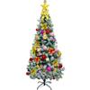 White Christmas Tree Set with 1m, 1.5m, 1.8m Trees - Snow-Decorated Holiday Decor for Home