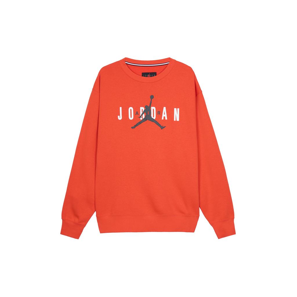 Jordan Logo Print Crew Neck Sweatshirt Men Tops Red FD9938-671