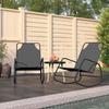 VidaXL Rocking Sun Loungers 2 Pcs Grey Steel and Textilene 318141