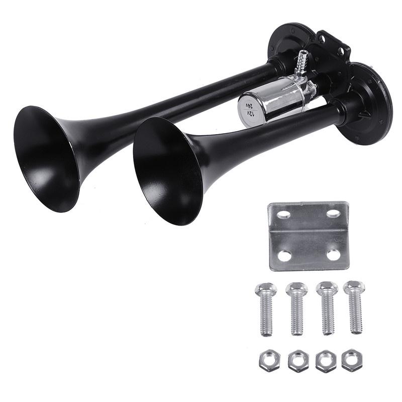 12В/24В 600ДБ Автомобильный гудок Супер громкий Компрессорный Автомобильный Грузовик Лодка Поезд Гудок для Авто Звуковой сигнал Двойной рупор Воздушный гудок