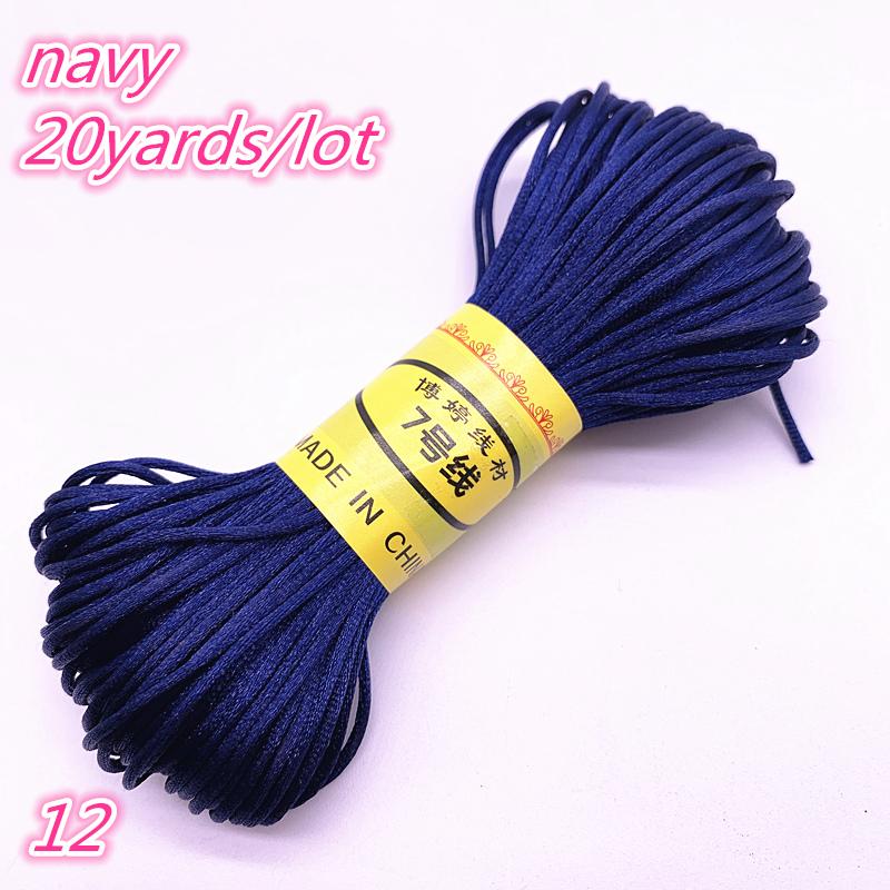 20yards/lot 1.5mm Chinese Knot Line Cord Silk Satin Cord Nylon Cord DIY String Necklace Bracelets Cord