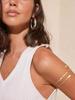 4PCS Upper Arm Cuff Jewelry For Women, Minimalist Arm Cuff Bracelet, Adjustable Coil Armlet