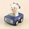 Animal Car-Shaped Push Toy with Oversized Figure, 360 Rotation, No Batteries Needed, Party Favor Egg Filler for Kids