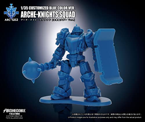 TOYS ALLIANCE ARC G02 "ARCHECORE Illumizu Senki" 1/35 Scale PVC & ABS Ark Knight Squad Unpainted Blue Ver. Articulated Figure
