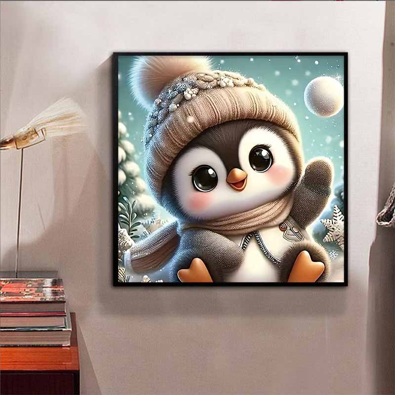 New Arrival 5D DIY Full Circle Diamond Painting "Cartoon Penguin" Embroidery Cross Stitch Home Decor Gift