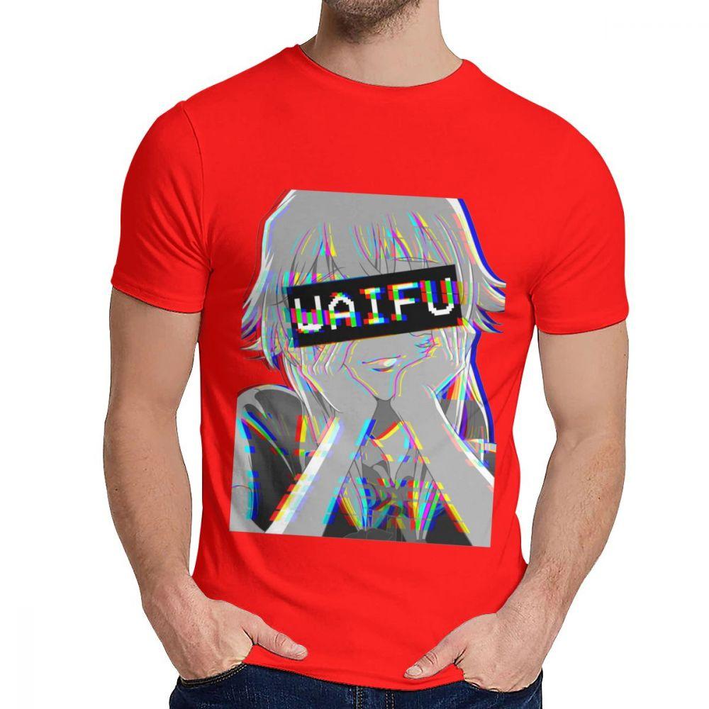 Round Neck Yuno Waifu Japanese Animation T Shirt Custom Unisex 100 Cotton T Shirt Big Size