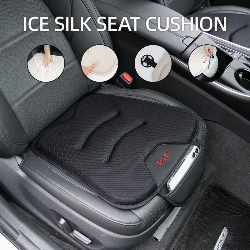 abcd1 Car Seat Cover Breathable Ice Silk Auto Seat Protective Storage Cushion For VW GTI Golf Polo Passat Scirocco Tiguan Jetta T-ROC