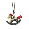 Cute Pony Pendant Car Rearview Mirror Charm Elegant Faux Leather Hanging Ornament for Car