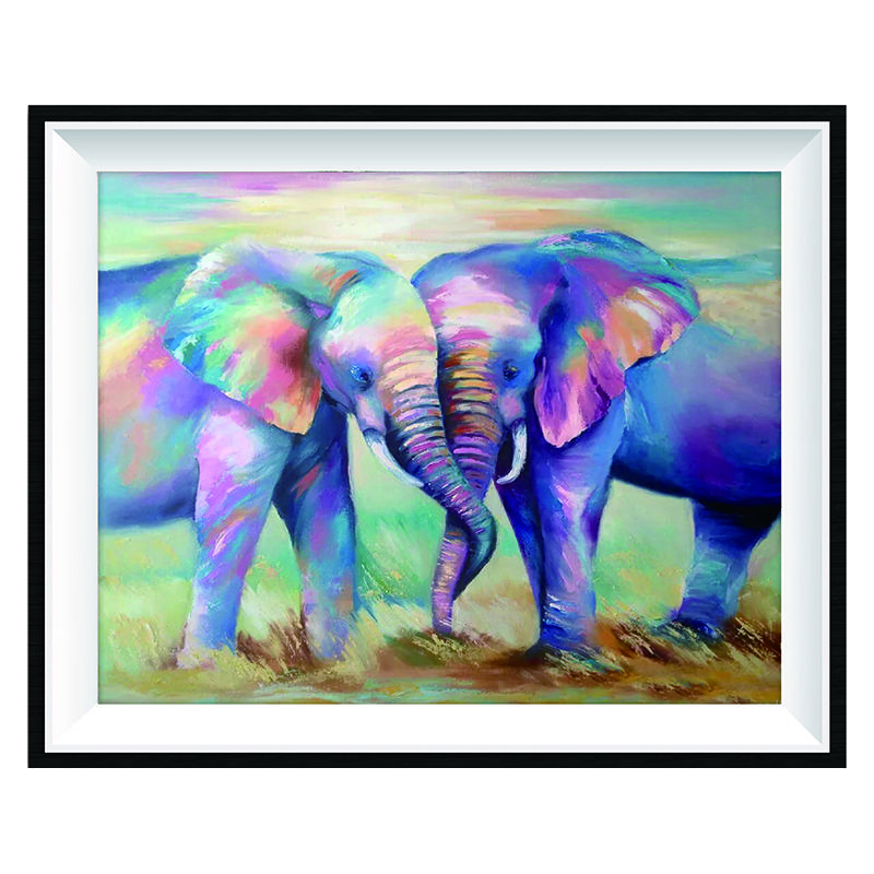 

ЗООЯ 5D DIY Алмазная живопись животных слона Алмазная вышивка Красочные животные Алмазная мозаика Полный набор Rhinestone Главная украшение