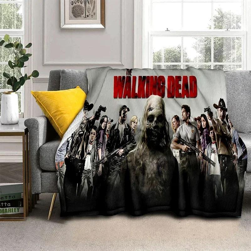 3D Horror TV The Walking Dead TWD Blanket,Soft Throw Blanket for Home Bedroom Bed Sofa Picnic Travel Office Cover Blanket Kids