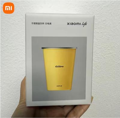 Xiaomi Life Ultra Geel 304 Roestvrij Staal Drinkbeker 350ML Enkelwandig Gerolde Rand Bier Buiten Auto Stapelbaar Koude Drank Beker
