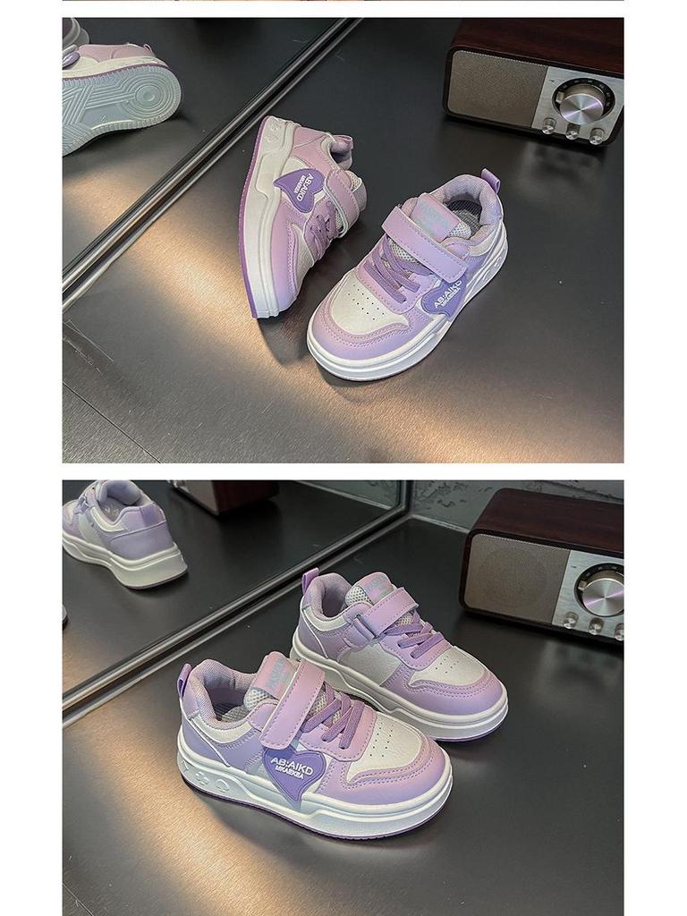 2025 Autumn Korean Style Girls' Heart Low-Top Canvas Sneakers for Children