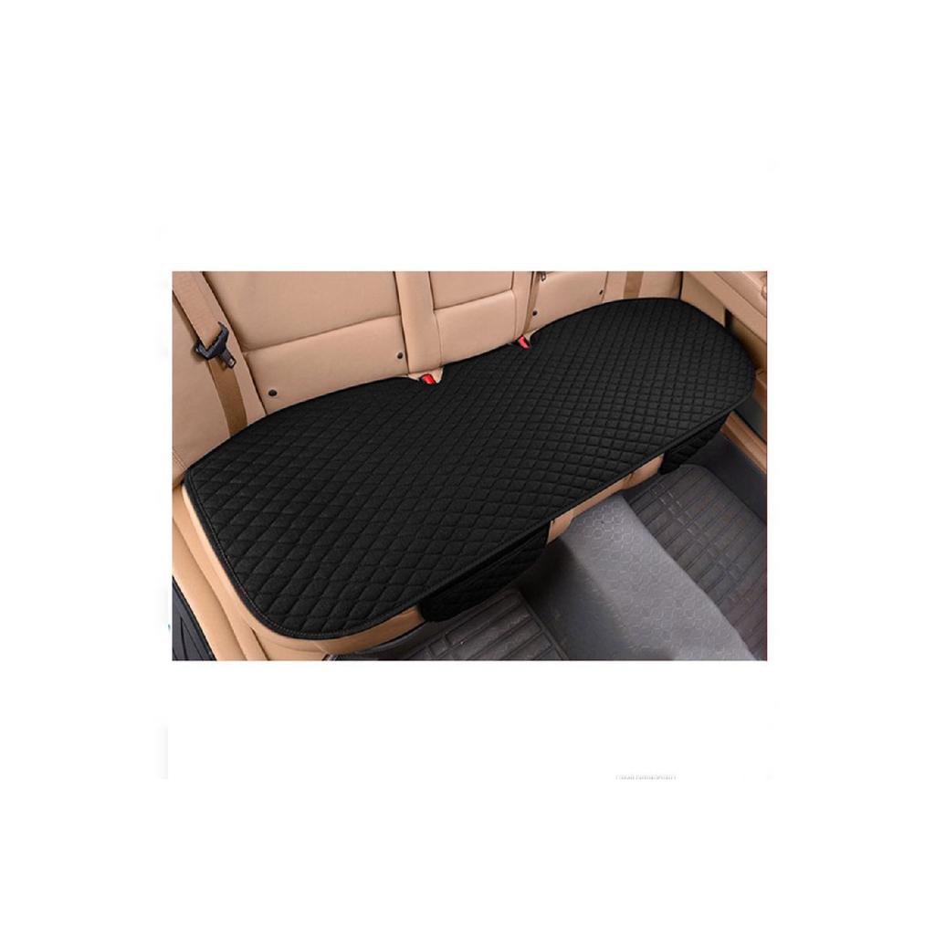 Car Seat Cushion Front And Rear Set 3 Pieces Add Style To Your Car Black Fabric Black
