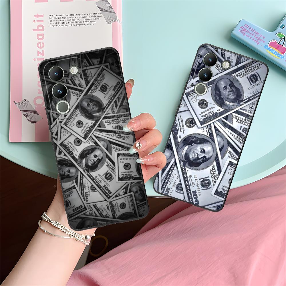 USD Dollar Matte TPU Mobile Phone Case for VIVO V60 V50 V40 V30 V29 V27 V25 V23 Pro Lite 5G Colorful Printing Cover