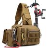 New Model Multi-functional Lure Backpack, Large Waist Bag, Tactical Cross-body Bag for Fishing, Fishing Rod Bag, Outdoor Bag