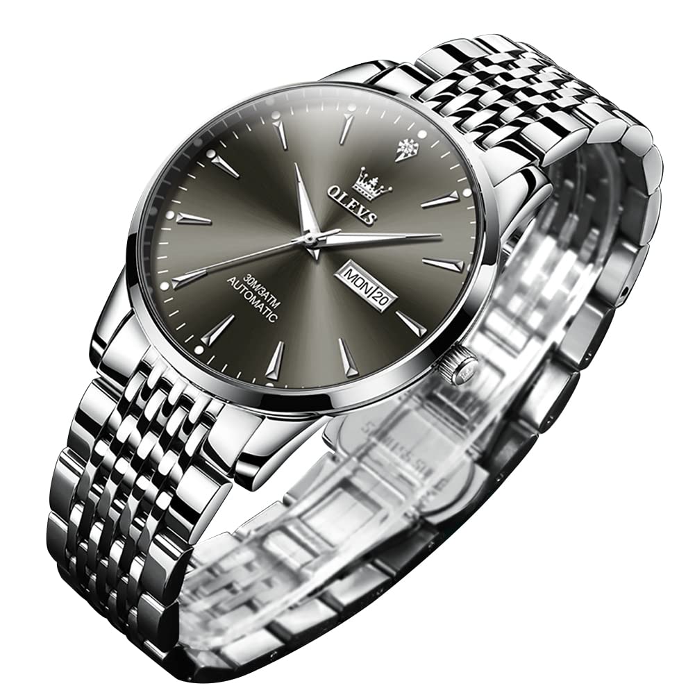 

OLEVS Men s Stylish Automatic Watch, Waterproof, Date Display, Luminous Skeleton Design, Business Watch, Popular Brand, Blue