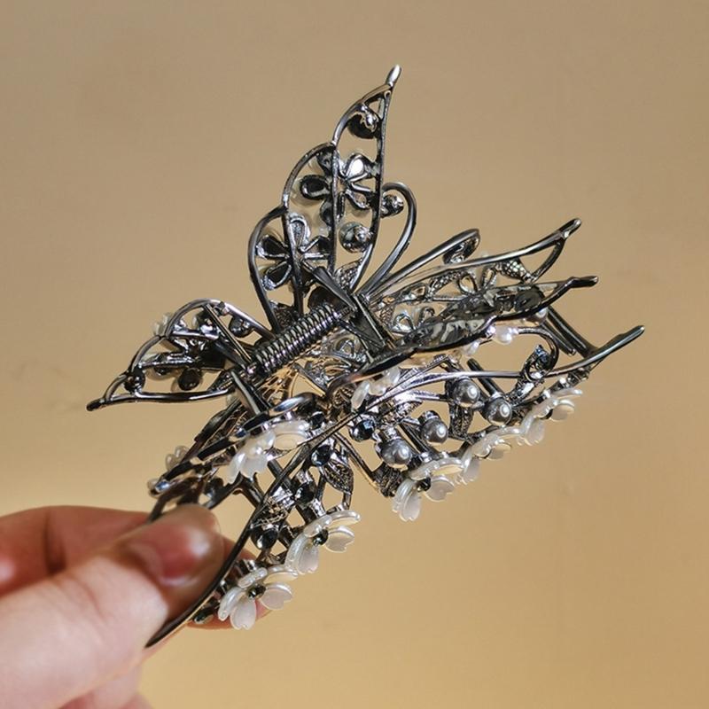 Sweet And Edgy Metal Butterfly Hair Clip With Secure Spring Grip Hair Accessory Metal Barrettes For Women Girls