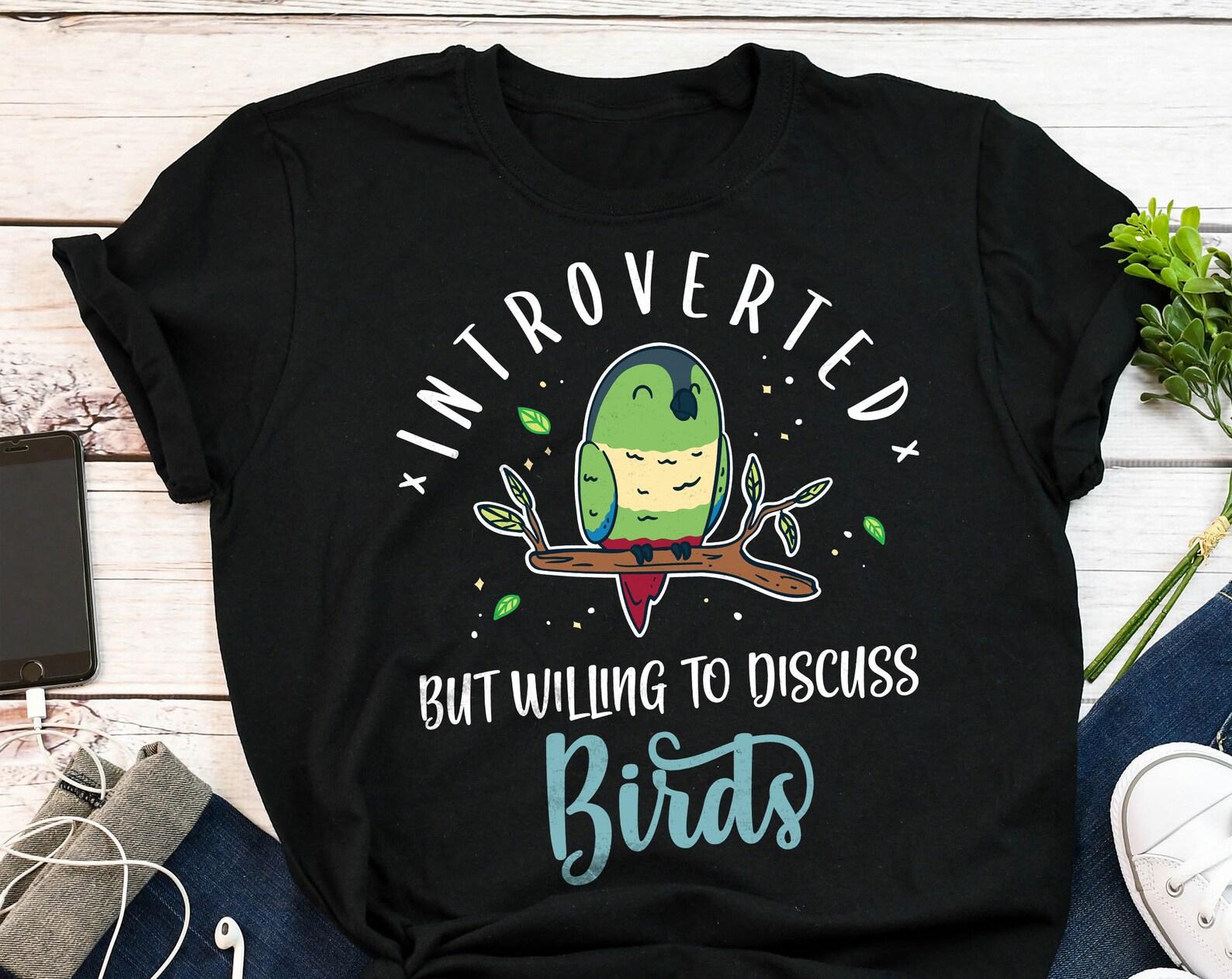 Funny Bird Shirt, , Parrot Lover Gift, Cute Green Cheek Conure T-shirt, Greencheek, Green-cheeked, Introvert, Introverted Willing 100