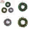 Festive 11.8-23.6in Snowy Red Ribbon Berries Pine Cone Christmas Wreath Xmas Gift