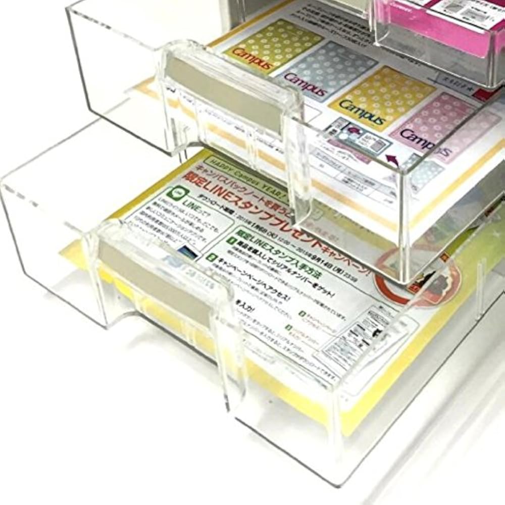 Kokuyo LC-G205M Letter Case, Clear Drawers, A4, Vertical, 5 Tiers
