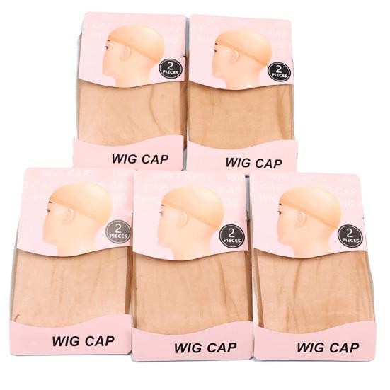 1 Pair Wig Hat Stretchy Invisible Breathable Sheer Natural Nude Ultra-thin Women Lace Front Wig Synthetic Hair Net Stocking