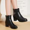 Shoes Coarse Heel Cotton Shoes Are Popular In Autumn and Winter, New Medium Heel Velvet Short Boots, Medium Fashion Shoes