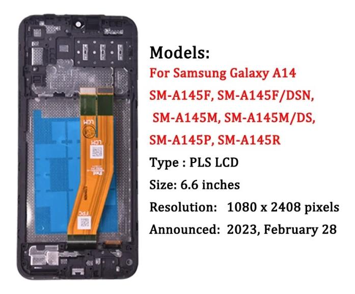 LCD With Frame For Samsung A14 5g A146B/A146U/A146P LCD Display with Touch Screen Assembly