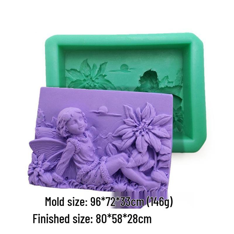 Retro Praying Angel Garden Fairy Silicone Mold for Soap, Candle, or Plaster Epoxy