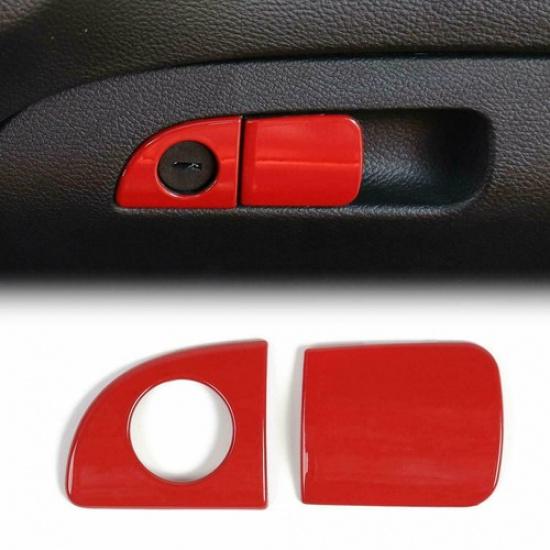 Car Interior Full Decoration Cover Trim Bezels For Dodge Challenger 2015-20 Red