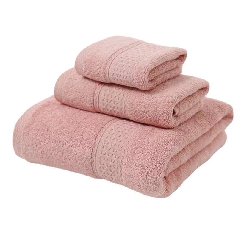 Long Staple Cotton Towel Bath Towel Square Three-piece Business Trip Soft and Comfortable Cotton Towel
