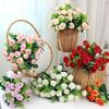 10 Heads Artificial Roses - Home&Wedding Valentine's Day Decoration Eucalyptus Rose Bundle Valentine's and Family Gifts