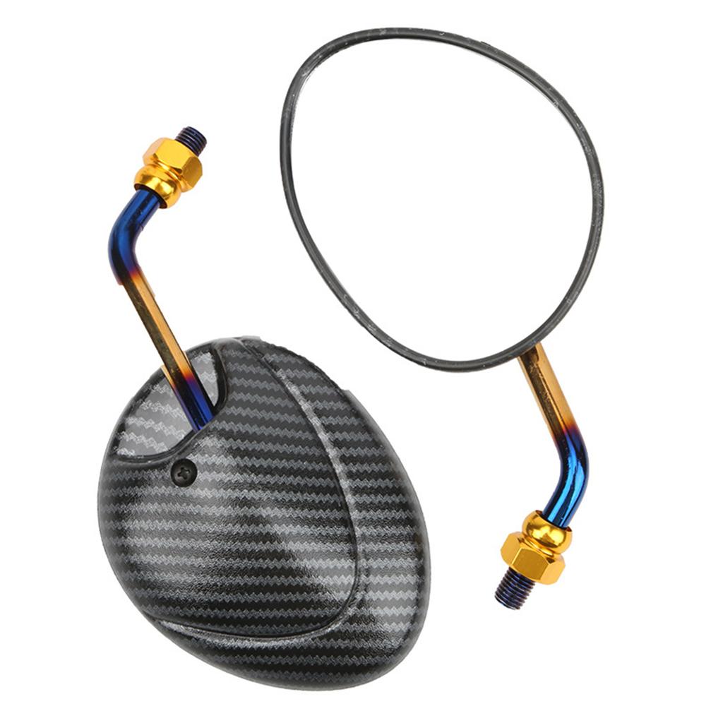 8mm/10mm Motorcykel Sidospegel Ersättning Motorcykel Backspegel Multivinkeljustering med Reflekterande Strimma