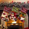 Christmas Stocking 3D Embroidered Design Large Gift Bag Xmas Sock for Children Holiday Decoration