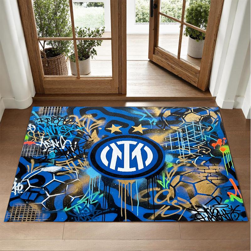 Borussia Dortmund Design Crystal Velvet Rug Soft Decorative Mat for Bedroom Entrance