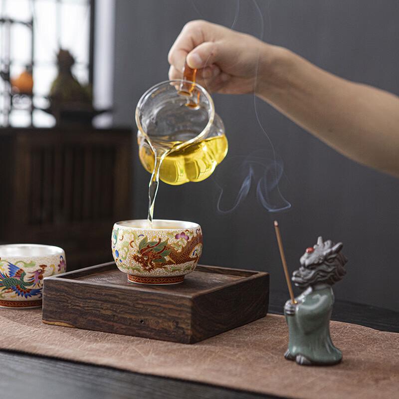 Dragon & Phoenix Ceramic Tea Cup