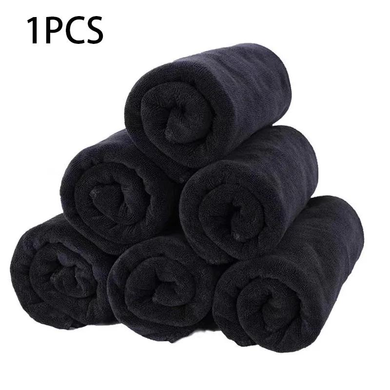 

3PCS Microfiber BlackTowels set Thick soft absorbent for home hotel beauty salon Hair Stylist Resort Spa Towel 30x30cm&3pcs чорний