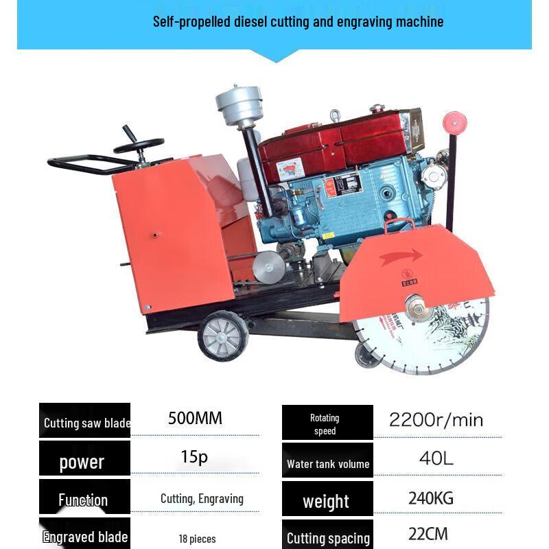 

Xijiaer Self-Propelled Diesel Concrete Cutter & Groover CN plug (adapter included)