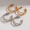 Geometric Multi-layer Round C-Earrings Cold Wind Earrings
