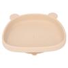 Baby Silicone Plate Panda Shape Silicone Suction Toddler Plate Feeding Supply for Infants Beige Silicone Plate
