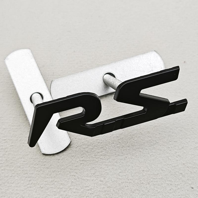 3D Metal RS Logo Car Rear Trunk Front Grille Emblem Badge Sticker Decal for Renault Megane Laguna Duster Captur Fluence Espace Y5