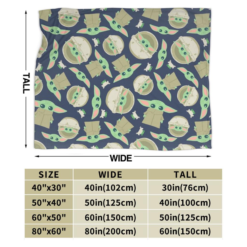 Grogu W-Warss Baby Yodas Blanket Travel Flannel Throw Blanket For Couch Chair Sofa Bed Super Soft Custom Quality Bedspread