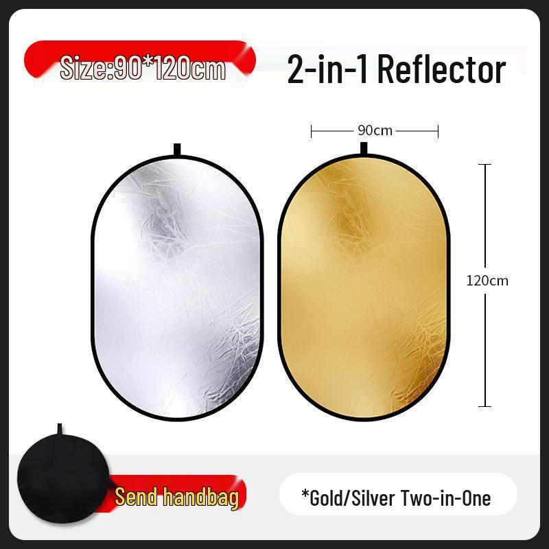 Foldable Photo Light Reflector: Portable, Large, Ideal for Live Streaming, Indoor/Outdoor, Travel, and Camping.