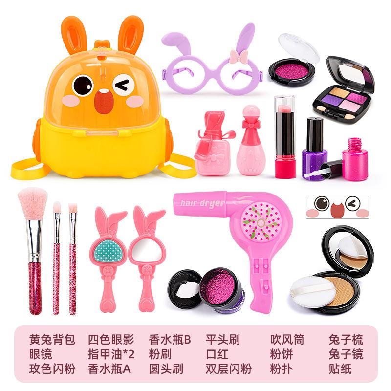 Simulation Children'S Cosmetics Set Rabbit Storage Backpack Girl Playing House Colorless Makeup Toy