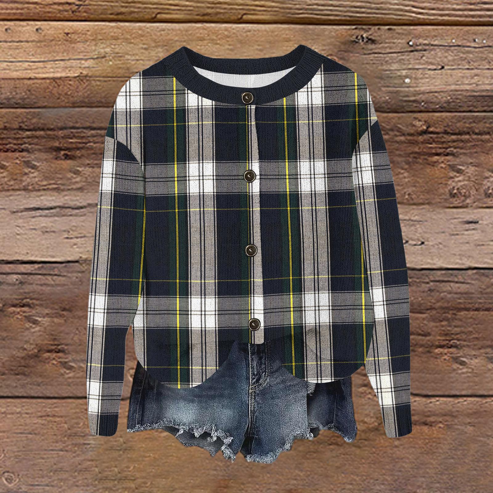 

Женский модный свитшот с длинным рукавом и принтом, свободный топ, осенняя вязаная куртка-кардиган на пуговицах L