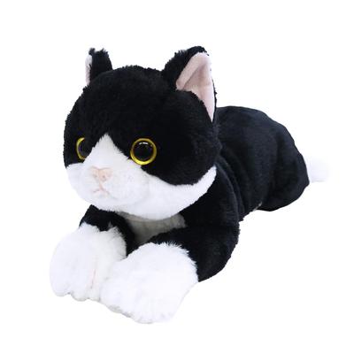 Sun Lemon Knä Svart och 13 x 36 x Plysch Förnyelse Söt Katt, Vit, Liten, 15cm, Leksak, Utgåva, Djur, Katt, P-1513