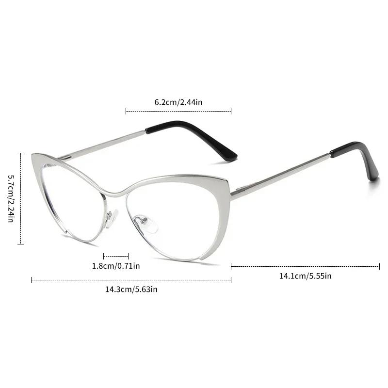-1.0 -1.5 -2.5 Metal Frame Myopia Glasses  Curved  Flat Light And Anti Blue Light Clear Computer Glasses