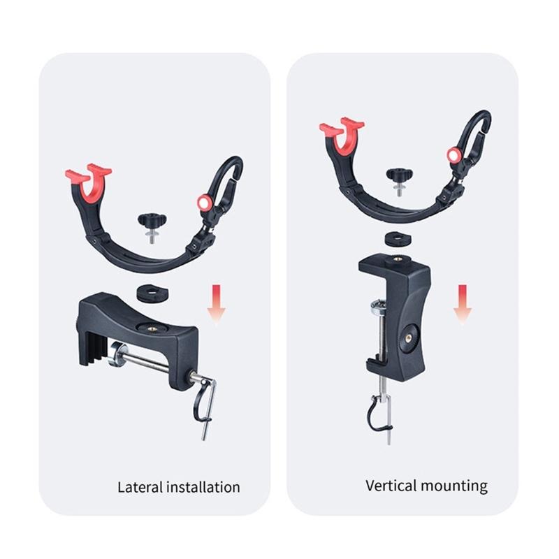 Tragbarer Angelrutenclip mit Fliegenfischer-Zubehör Rutenassistent-Werkzeug für verschiedene Angelplätze