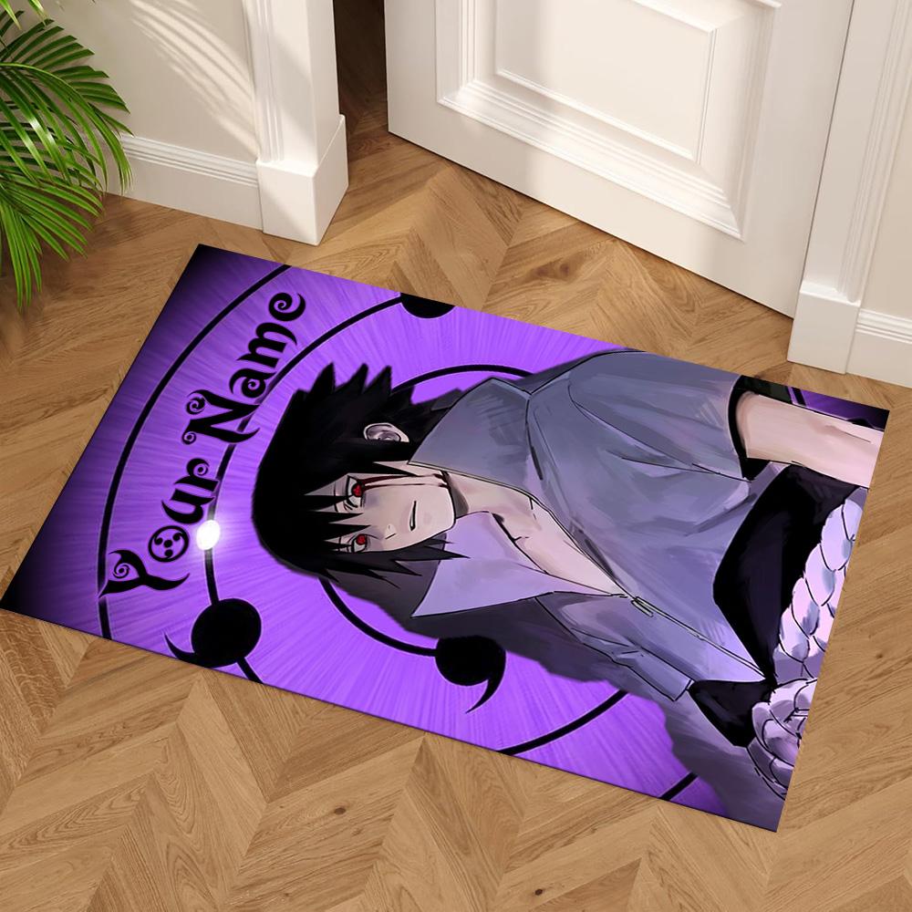 Naruto Character Customize Your Name Carpet Perfect for Dining Room Decorate room Dormitory Hallway Anti-slip Rug Anime Office Decor