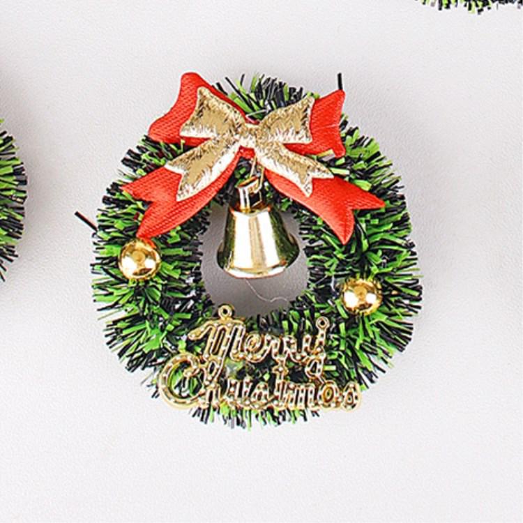 Mini Grass Christmas Wreath Dollhouse Decoration - Holiday Accessories